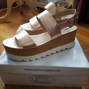 Steve Madden Krista Platform Rose Gold Sandal